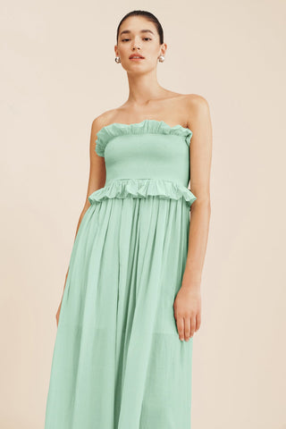 COBY STRAPLESS DRESS - COOL MINT – THE POSSE US