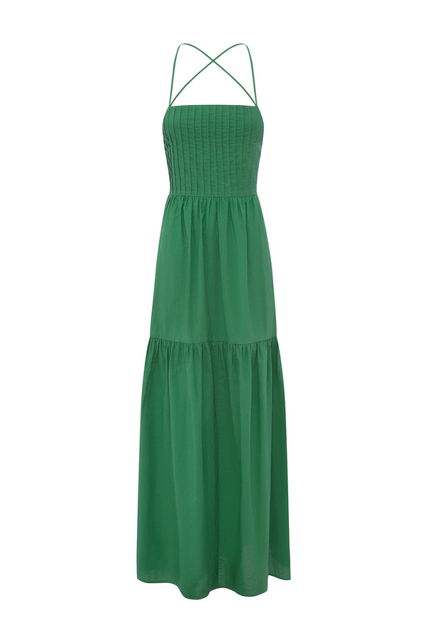 ALEXIS DRESS TOPAZ GREEN THE POSSE US