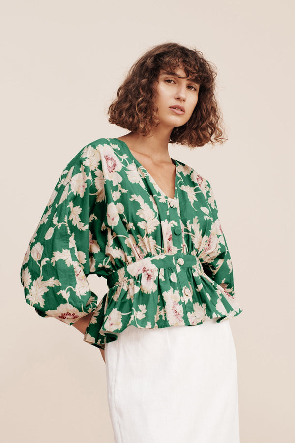 SARA BLOUSE - IVY FLORAL – THE POSSE US