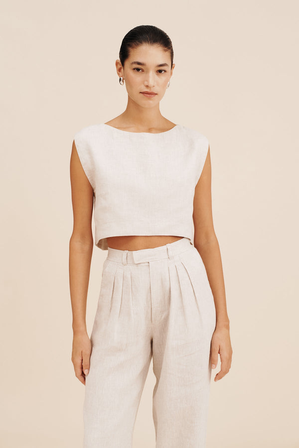 Wide Leg Trousers and Sheer Top | kendi everyday